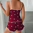 Conjunto de Pijama Feminino de Verão 2024, Tamanho Grande, Regata e Shorts com Alças, Confortável e Macio, Estilo Casual e Fofo, Estampado