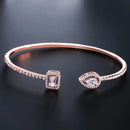 Pulseiras Luxuosas Femininas em Ouro, Geométricas, Braceletes Tipo Cuff com Zircônia Cúbica, Fashion, Para Festas e Uso Diário