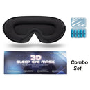 Máscara de Dormir 3D, Almofadas Oculares em Espuma Macia, Confortável, Sem Pressão nos Olhos, Viseira para Homens e Mulheres com Alça Ajustável