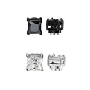 Conjunto com 6 Brincos de Clipe Magnéticos Fortes para Homens e Mulheres, Estilo Punk, Redondos com Zircônia, Sem Furo
