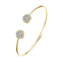 Pulseiras Luxuosas Femininas em Ouro, Geométricas, Braceletes Tipo Cuff com Zircônia Cúbica, Fashion, Para Festas e Uso Diário