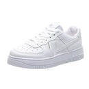 Tênis Casual Unissex, Superfície em Couro Impermeável, Estilo Air Force One, Com Palmilha que Aumenta a Altura, Para Casal, Solado Grosso, Confortáveis para Uso Diário