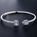 Pulseiras Luxuosas Femininas em Ouro, Geométricas, Braceletes Tipo Cuff com Zircônia Cúbica, Fashion, Para Festas e Uso Diário