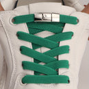 1Pair Women'S Polyester Laces Sneaker Accessories, White No Laces with Buckles