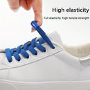 1Pair Women'S Polyester Laces Sneaker Accessories, White No Laces with Buckles