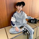 Conjunto Infantil Masculino 2 Peças para Primavera/Outono, Moletom Estilo Esportivo, Roupa Moderna da Nova Coleção 2024, Moda Infantil