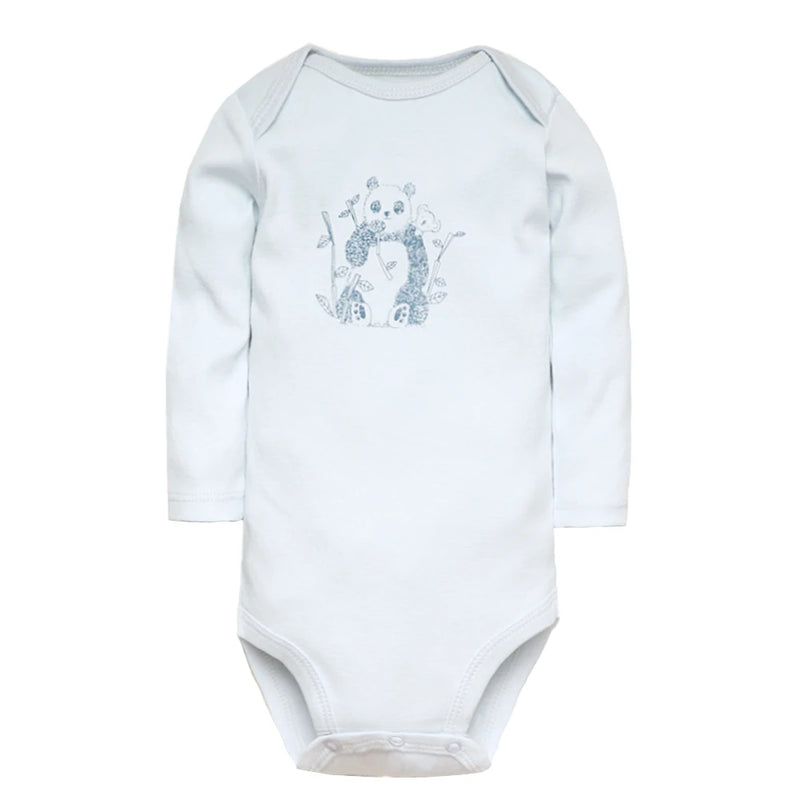 Conjunto com 5 Bodies de Bebê Menino, Roupas para Recém-Nascido, Também para Bebê Menina, 100% Algodão, Macios, com Estampas Novas de Desenhos Animados, Macacões Infantis