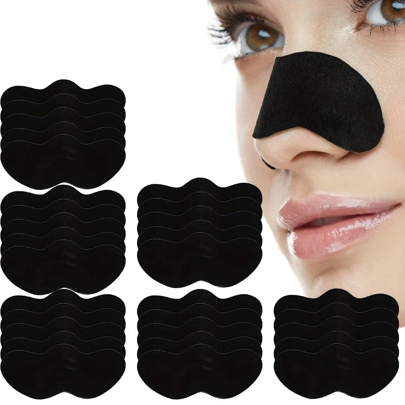 10/20/50/100 unidades de adesivos de limpeza profunda para os poros e cravos do nariz — adesivo de limpeza nasal, ferramenta de cuidados faciais e limpeza.