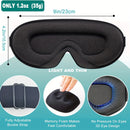 Máscara de Dormir 3D, Almofadas Oculares em Espuma Macia, Confortável, Sem Pressão nos Olhos, Viseira para Homens e Mulheres com Alça Ajustável