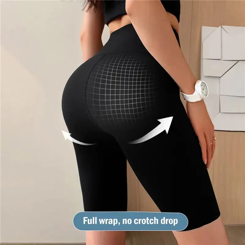 Bermudas Femininas M-XL, Shorts Esportivos para Mulheres, Novos, Ideais para Ciclismo, Corrida e Fitness, Cintura Alta, Efeito Push Up, Shorts de Academia, Leggings para Yoga