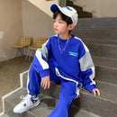 Conjunto Infantil Masculino 2 Peças para Primavera/Outono, Moletom Estilo Esportivo, Roupa Moderna da Nova Coleção 2024, Moda Infantil