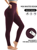 Leggings esportivas super macias com bolsos, femininas, cintura alta, ideais para treino, yoga, corrida, academia e fitness.