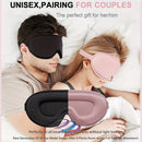 Máscara de Dormir 3D, Almofadas Oculares em Espuma Macia, Confortável, Sem Pressão nos Olhos, Viseira para Homens e Mulheres com Alça Ajustável