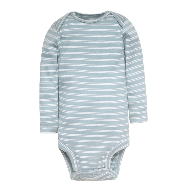 Conjunto com 5 Bodies de Bebê Menino, Roupas para Recém-Nascido, Também para Bebê Menina, 100% Algodão, Macios, com Estampas Novas de Desenhos Animados, Macacões Infantis