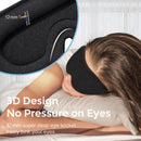 Máscara de Dormir 3D, Almofadas Oculares em Espuma Macia, Confortável, Sem Pressão nos Olhos, Viseira para Homens e Mulheres com Alça Ajustável