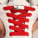 1Pair Women'S Polyester Laces Sneaker Accessories, White No Laces with Buckles